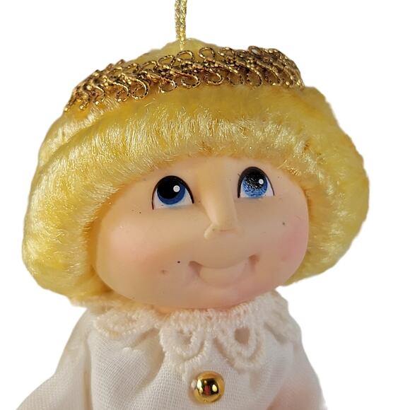 Vintage Angel Doll Ornament with Lace and Gold Trim - Picture 10 of 14